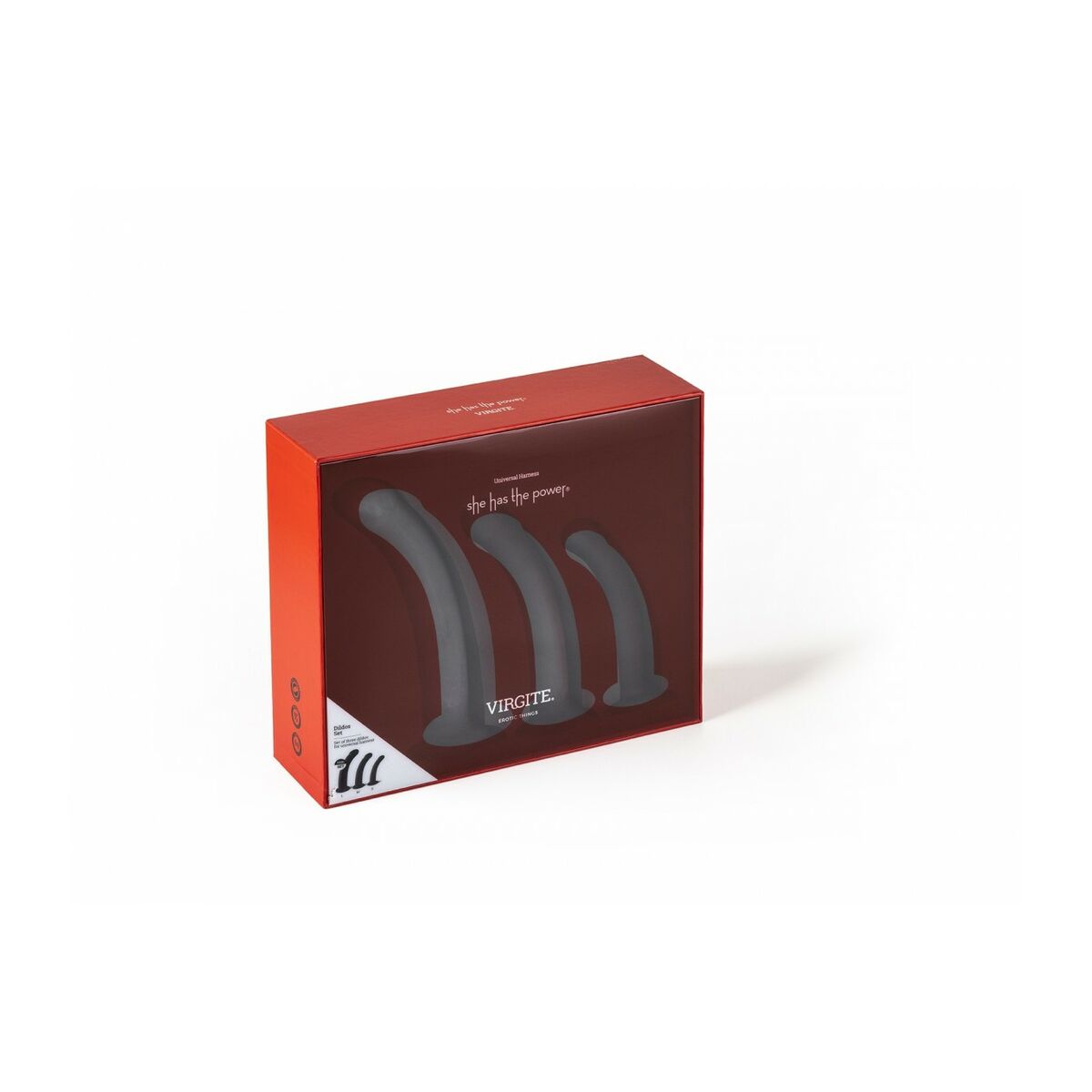 Dildo Virgite Svart S/M/L Set